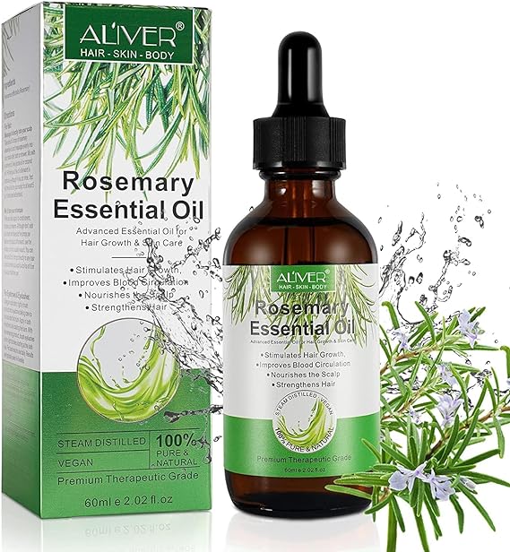 Rosemary Luxe – 100% Pure Organic Essential Oil for Hair Growth & Scalp Care (60ml)