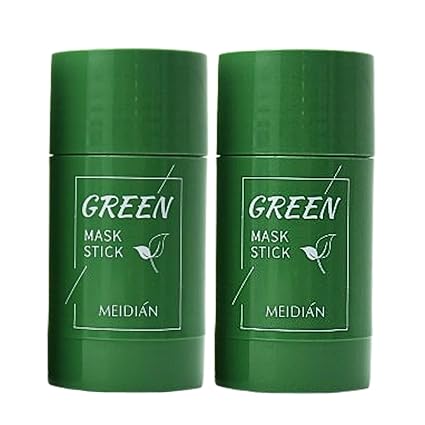 Green mask stick makeup