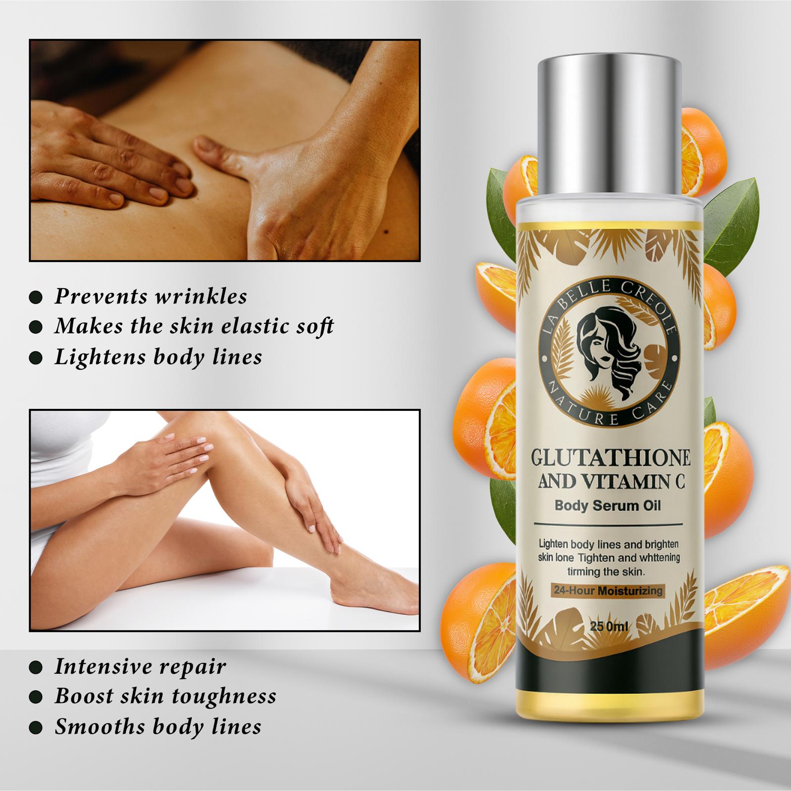 La Belle Créole Glutathione & Vitamin C Body Serum Oil 25ml – Hydrating & Radiance-Boosting Skin Care