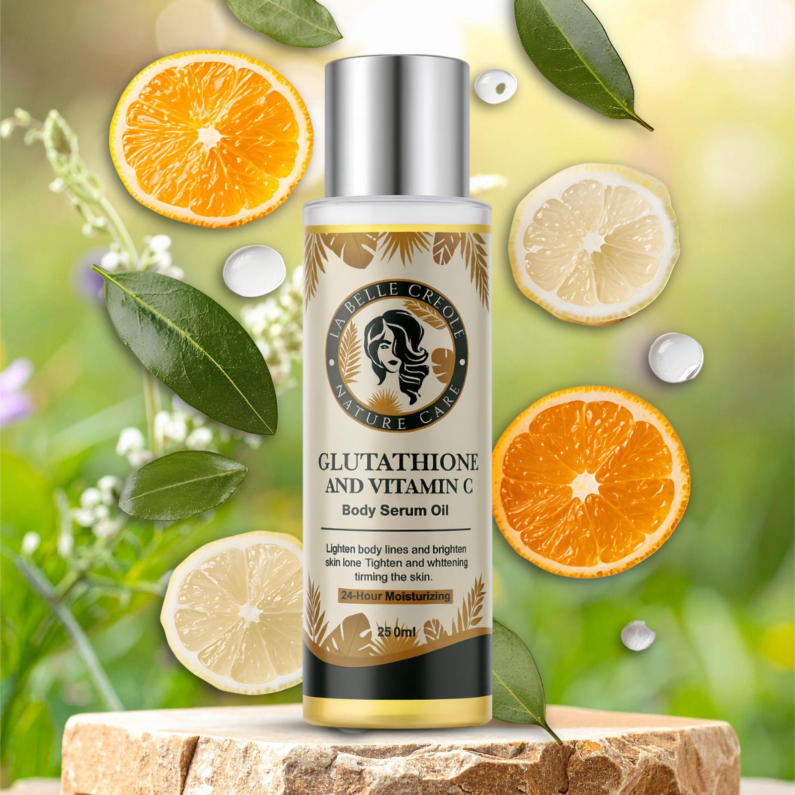 La Belle Créole Glutathione & Vitamin C Body Serum Oil 25ml – Hydrating & Radiance-Boosting Skin Care